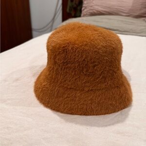 Fuzzy Brown Bucket Hat